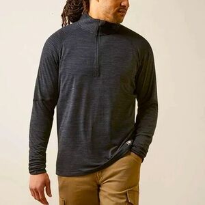 BPM by Zella 1/4 zip pullover gray/black long sleeve quick dry athletic